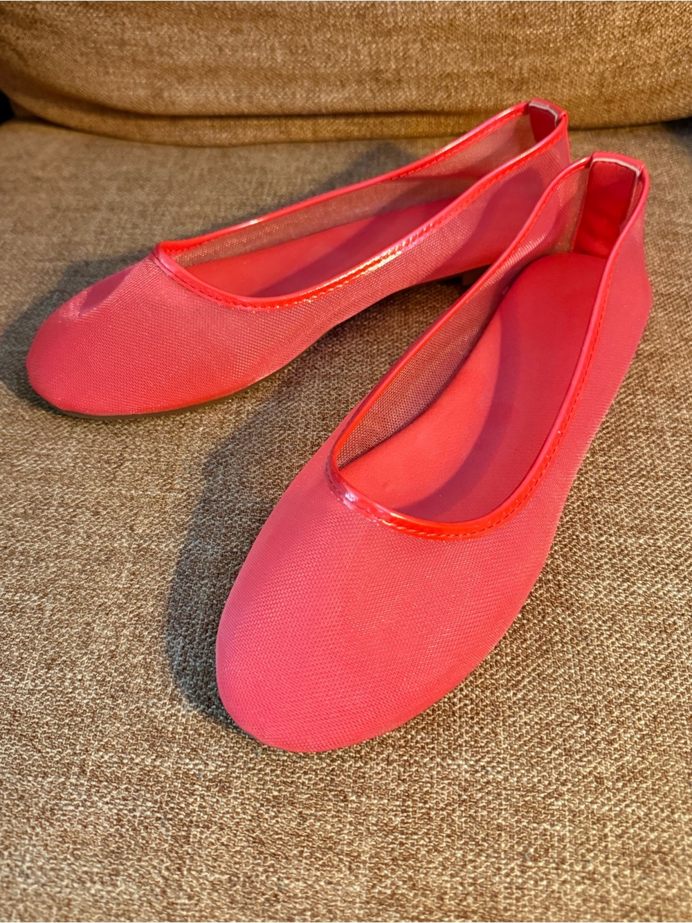 Women's Coral Pink Ballet Flats